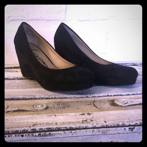 American Rag Black Suede Wedges